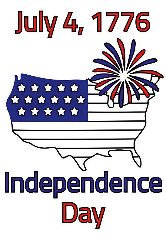Seasonal and Holiday Coloring Pages - 4th of July Coloring Page