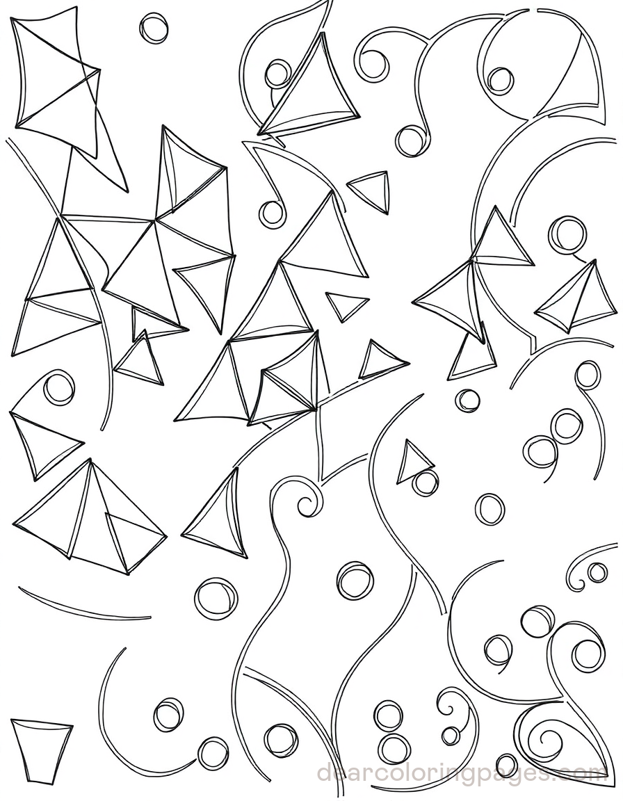 Abstract Coloring Page - Abstract Patterns