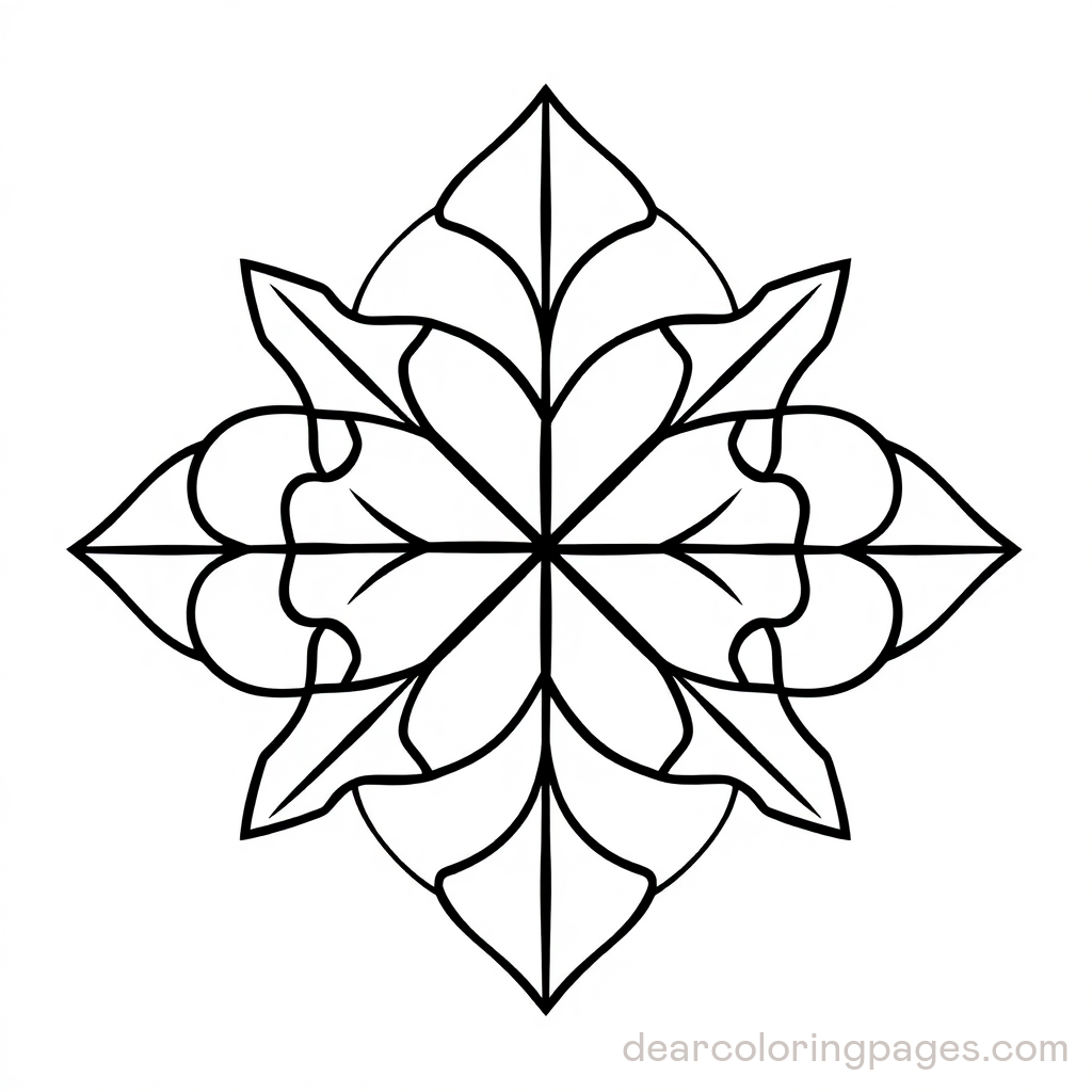 Abstract Coloring Page - Symmetric Patterns