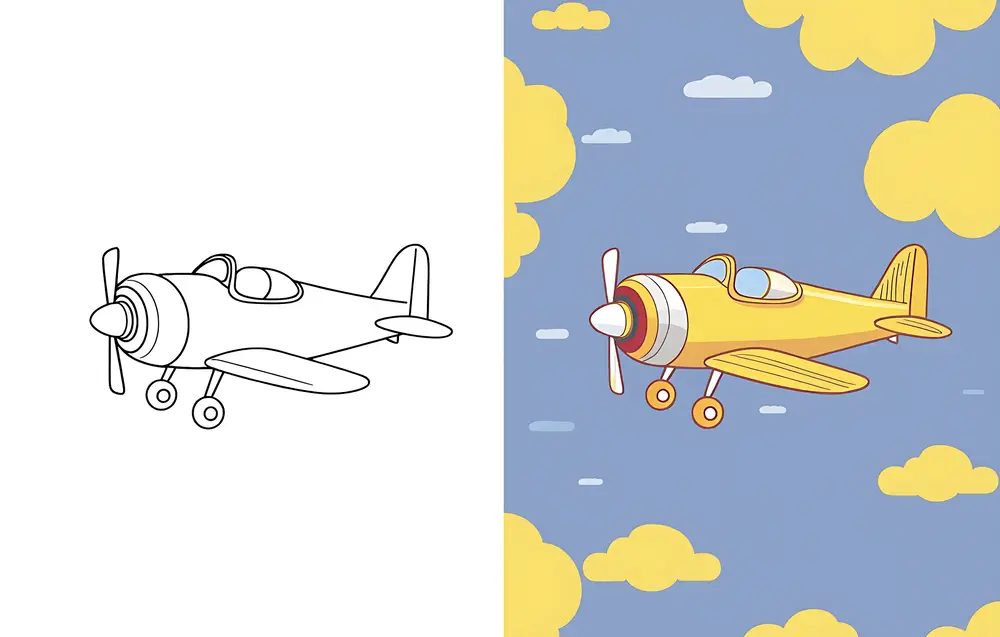 Airplane Coloring Pages
