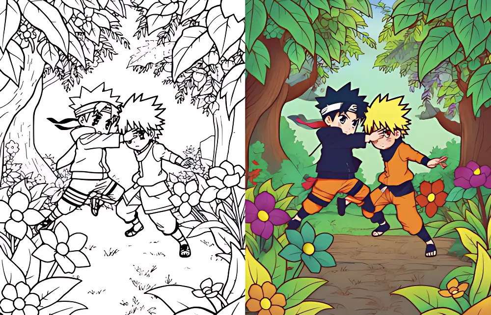 Anime Coloring Pages | Dear Coloring Pages