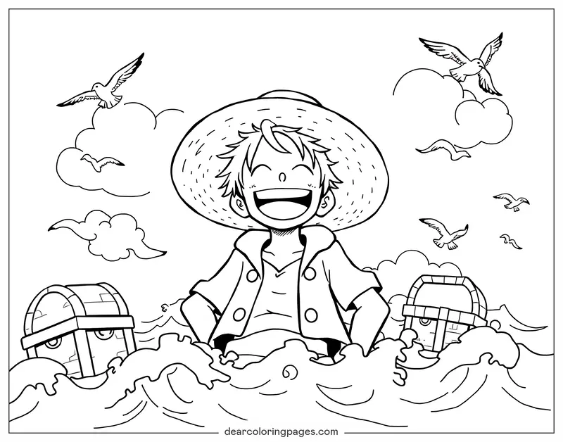 Luffy Desenho para Colorir - Luffy Desenho para Colorir