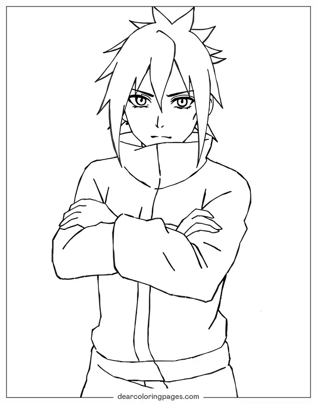 Anime Dibujo para Colorear - Dibujo para Colorear de Itachi Naruto