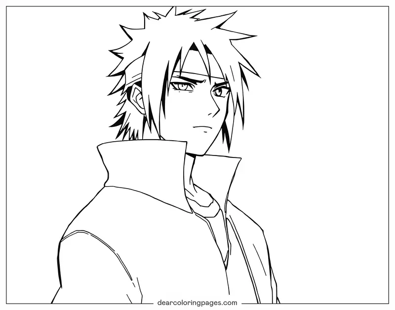 Anime Dibujo para Colorear - Sasuke