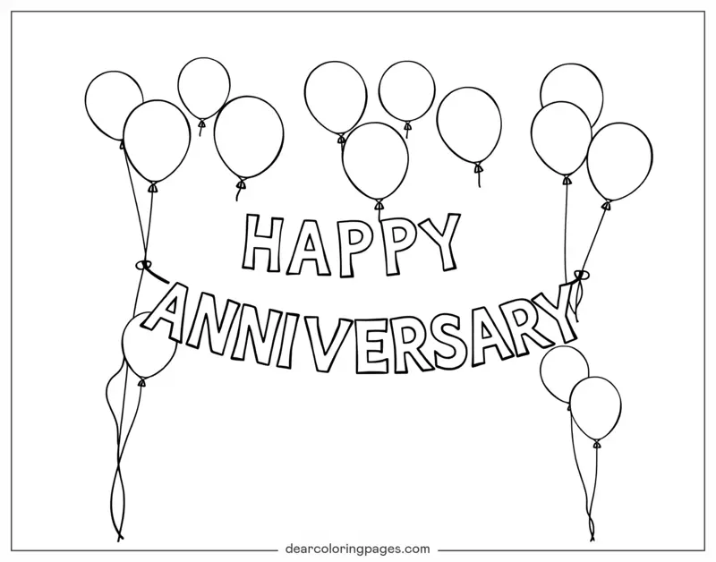 Feliz aniversario con globos