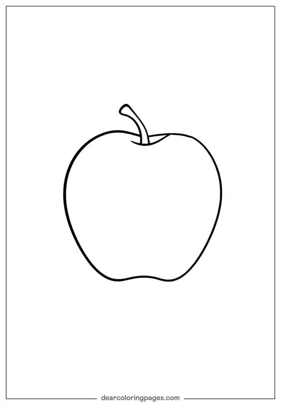 Coloriage de Pomme – Page à colorier Simple Pomme