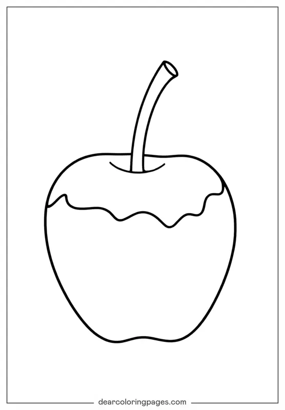 Coloriage de Pomme – Coloriage Pomme d'Amour pour Enfants