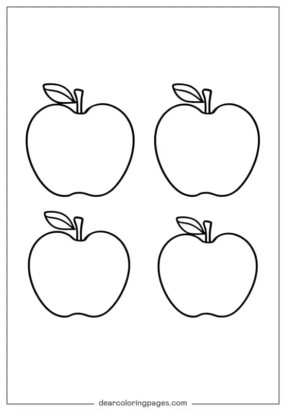 Coloriage de Pomme – Fiche d'exercices sur les Pommes