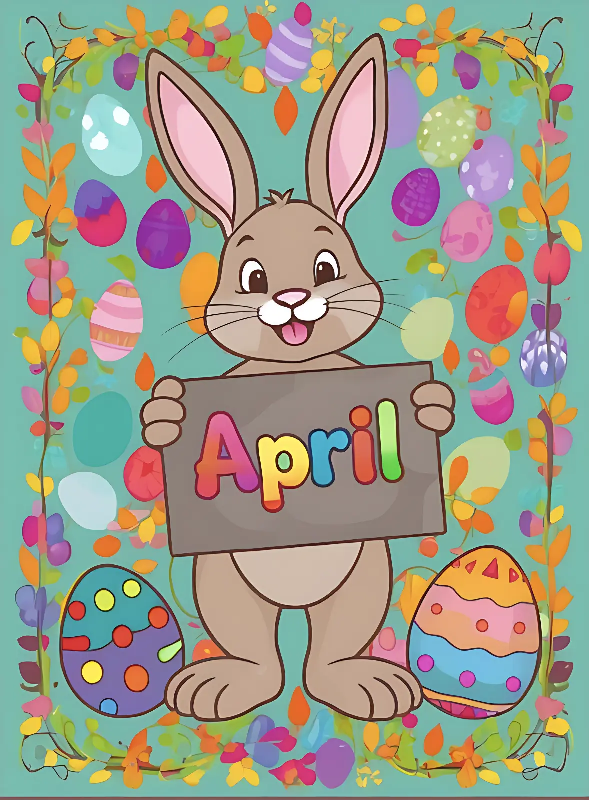 Seasonal and Holiday Coloring Pages - April Coloring Page