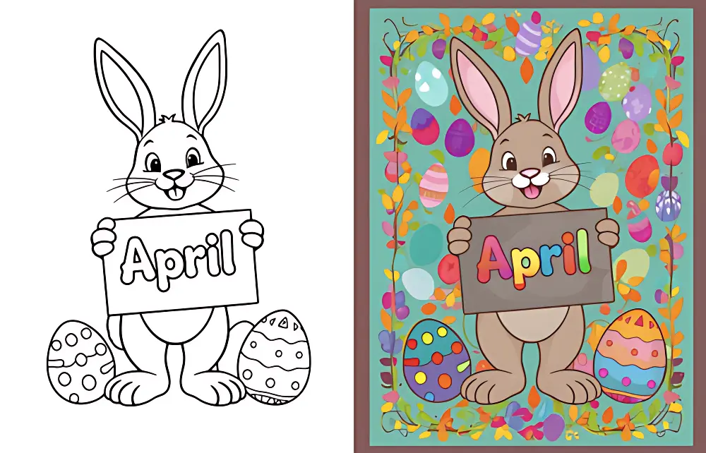 April Ausmalbilder