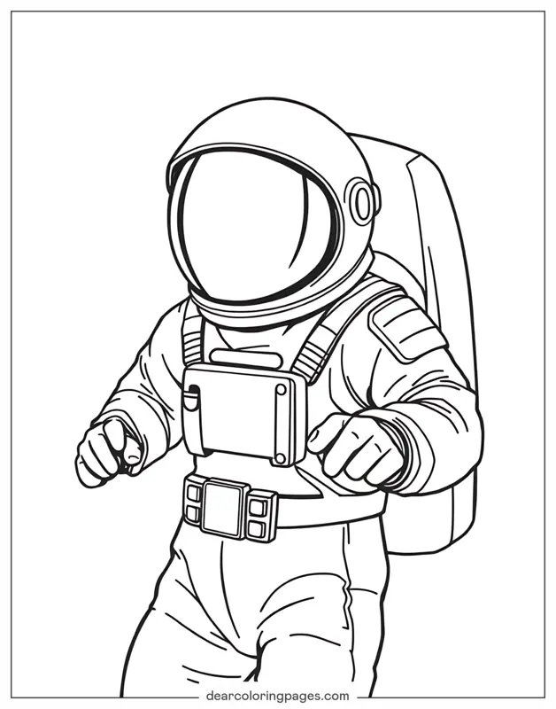 Realistic Astronaut Coloring