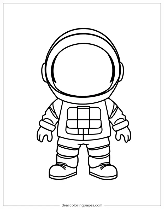 Simple Astronaut Coloring