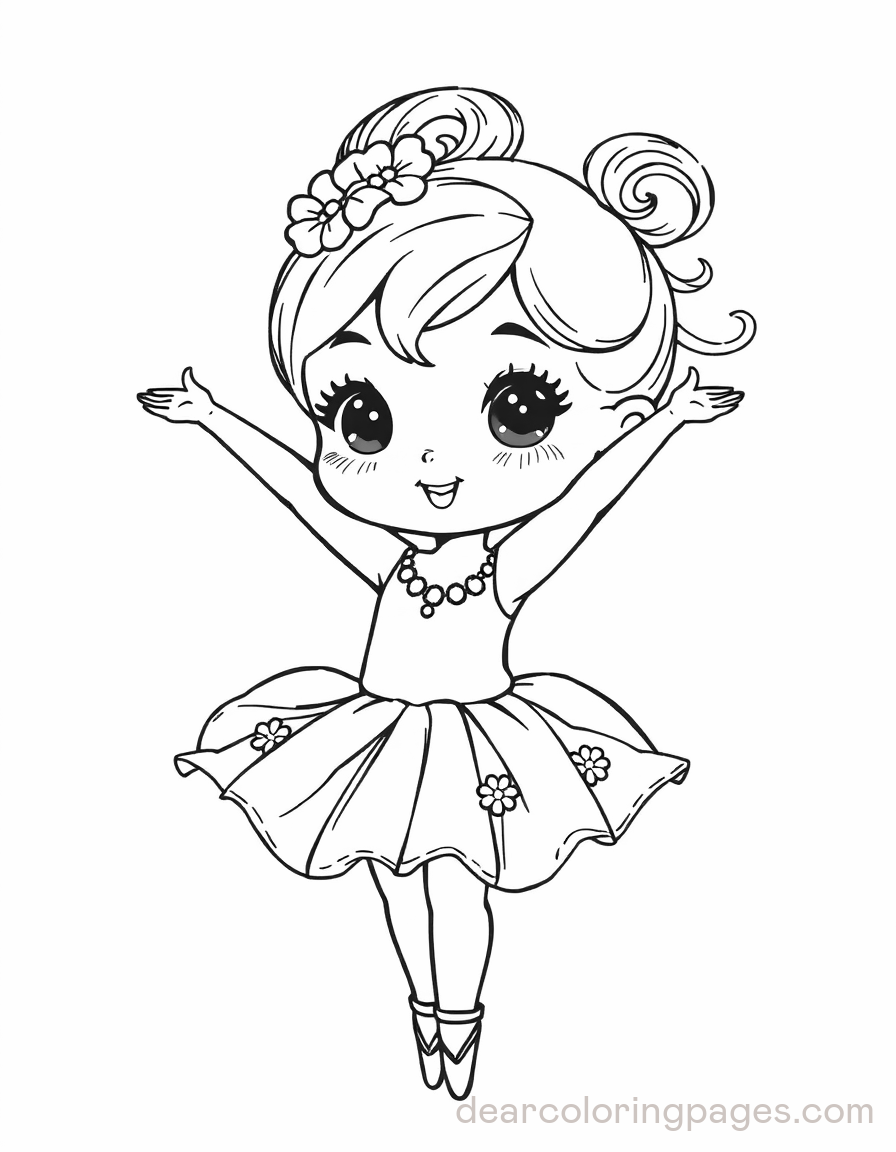 Ballerina Coloring Page - Little Ballerina