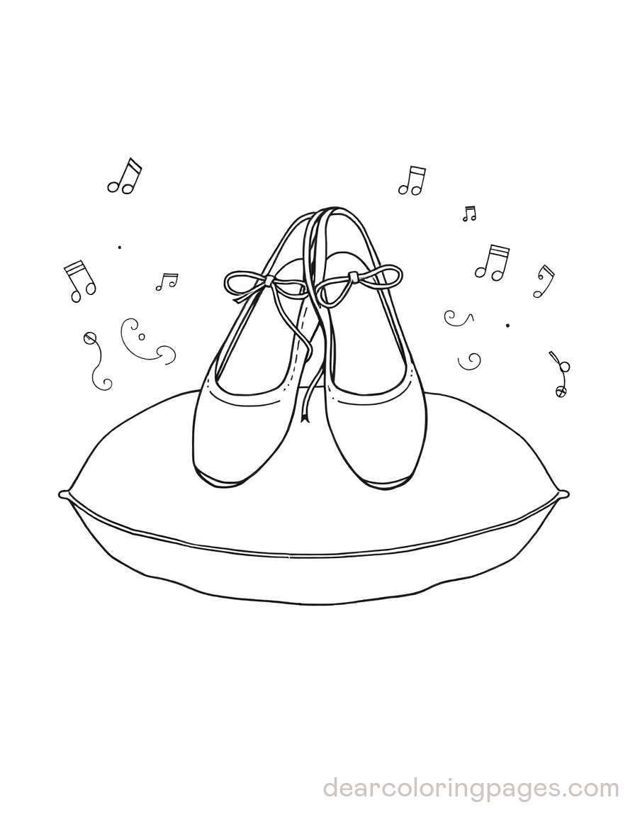 Ballerina Coloring Page - Ballerina Shoes