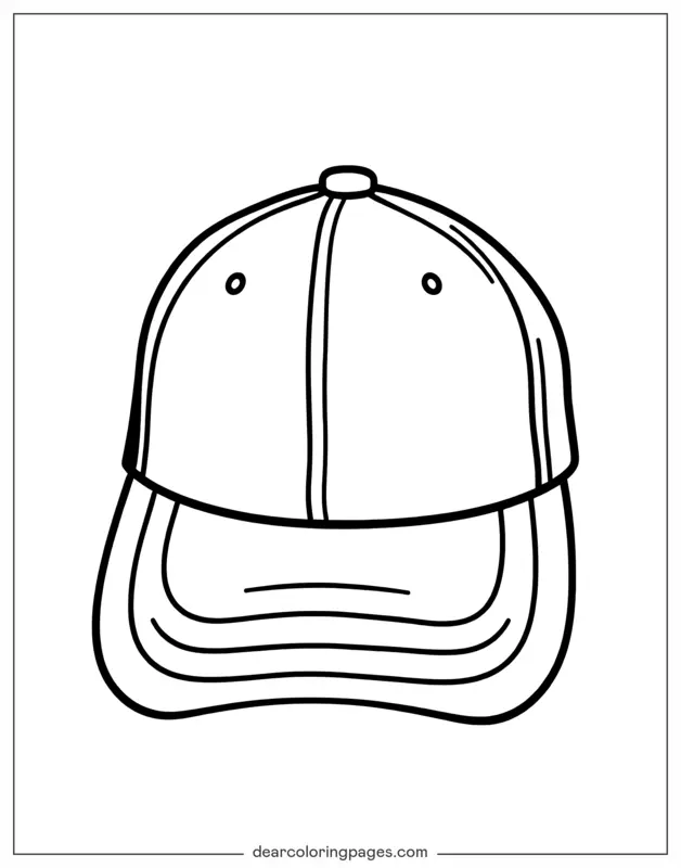 Coloriage de Baseball – Casquette de baseball
