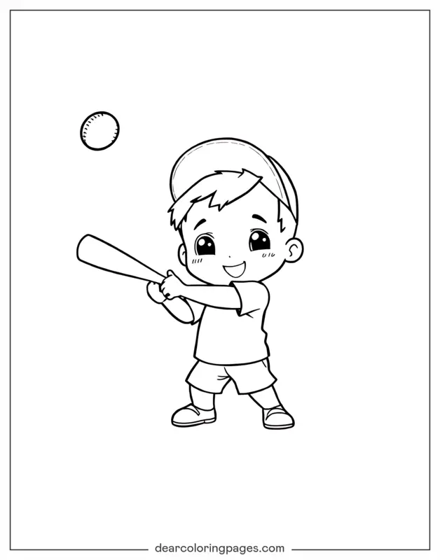 Coloriage de Baseball – Balance de baseball