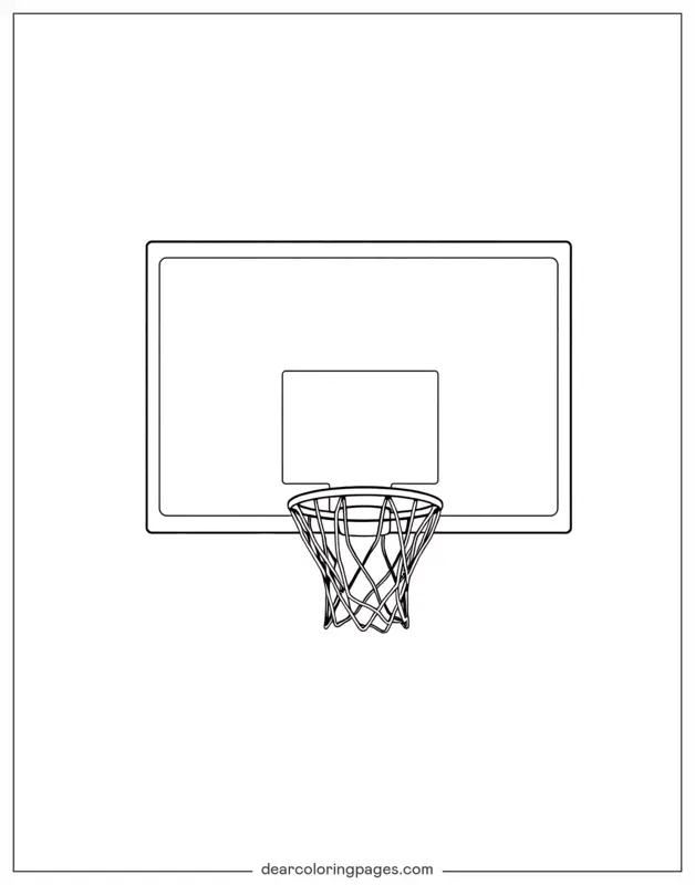 Coloriage de Basket-ball – Coloriage de Panier de Basketball