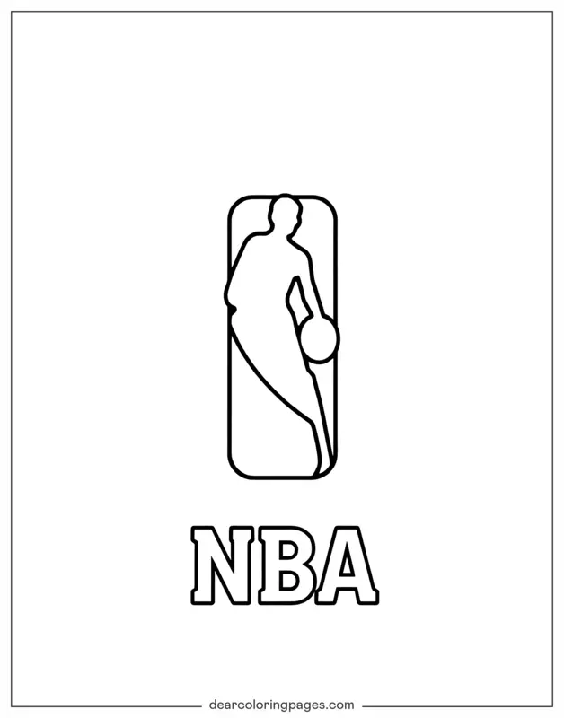 Coloriage de Basket-ball – Logo de la NBA