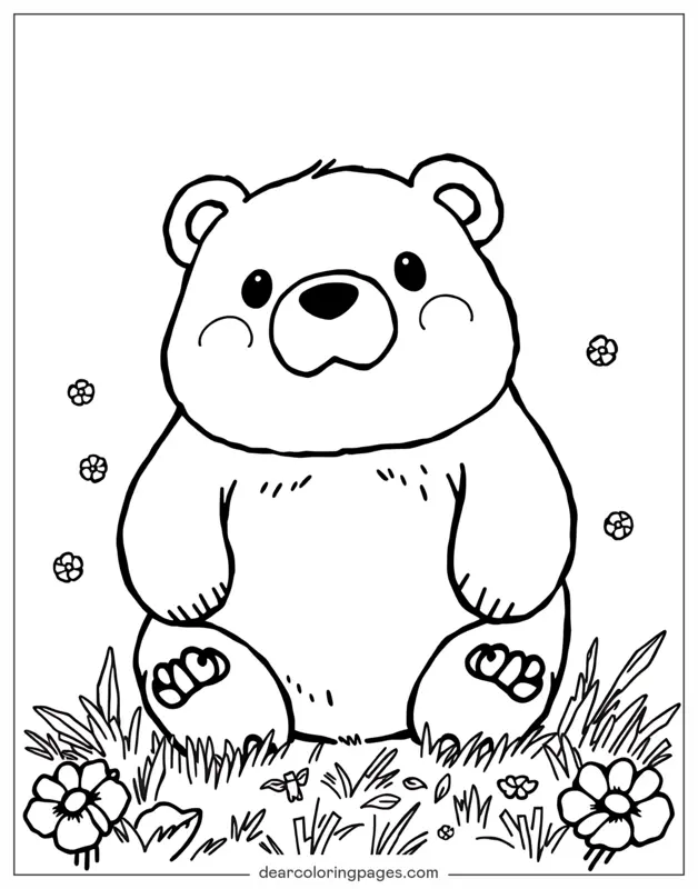 Oso Dibujo para Colorear - Osito de peluche