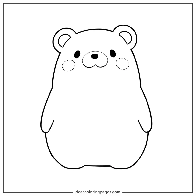 Oso Dibujo para Colorear - Dibujo de Osos Lindos para Niños