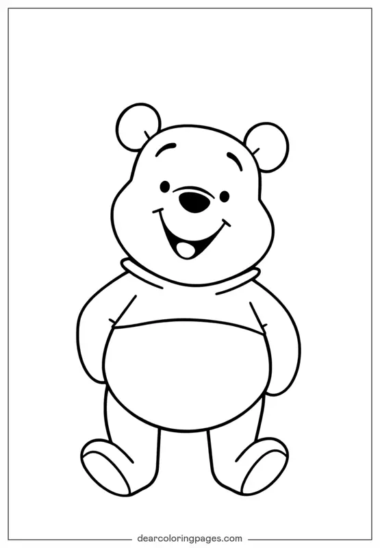 Oso Dibujo para Colorear - Winnie the Pooh para Niños