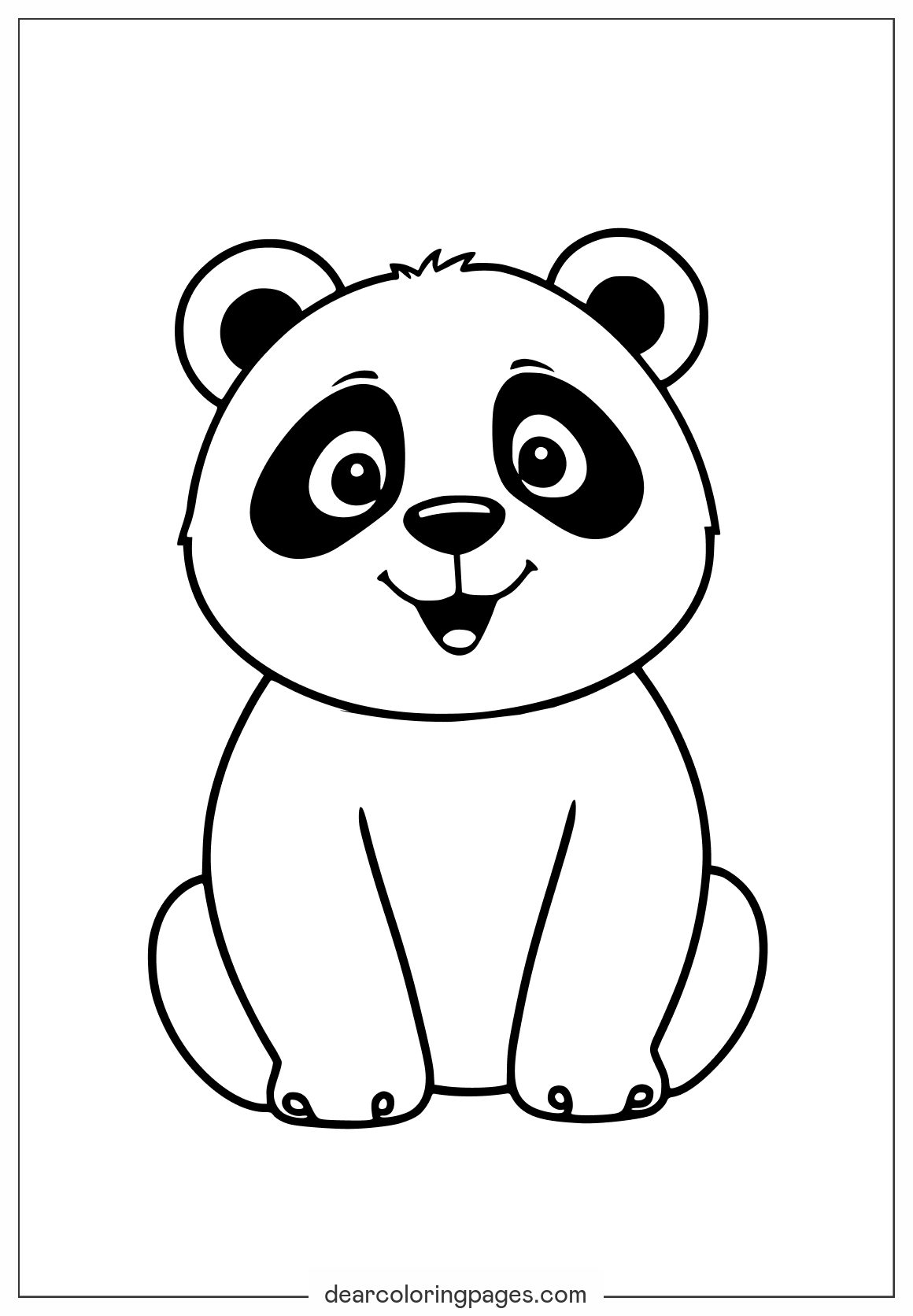 Cute Panda Bear Coloring Page