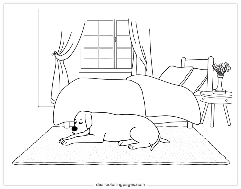 Coloriage de Chambre – Chambre confortable