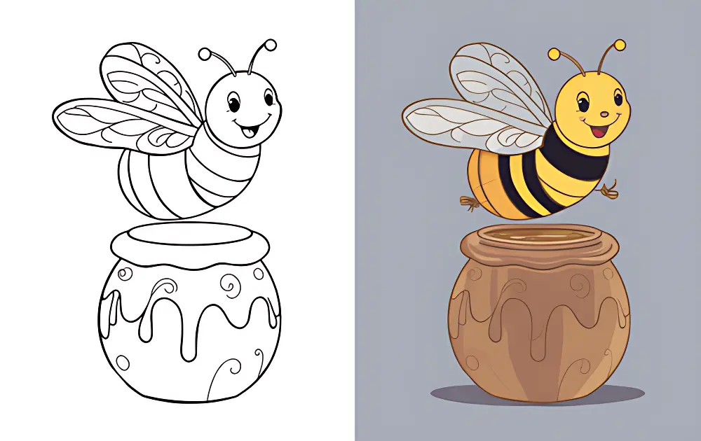 Bee Coloring Pages