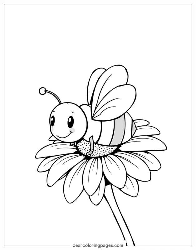 Bee Perched on a Flower