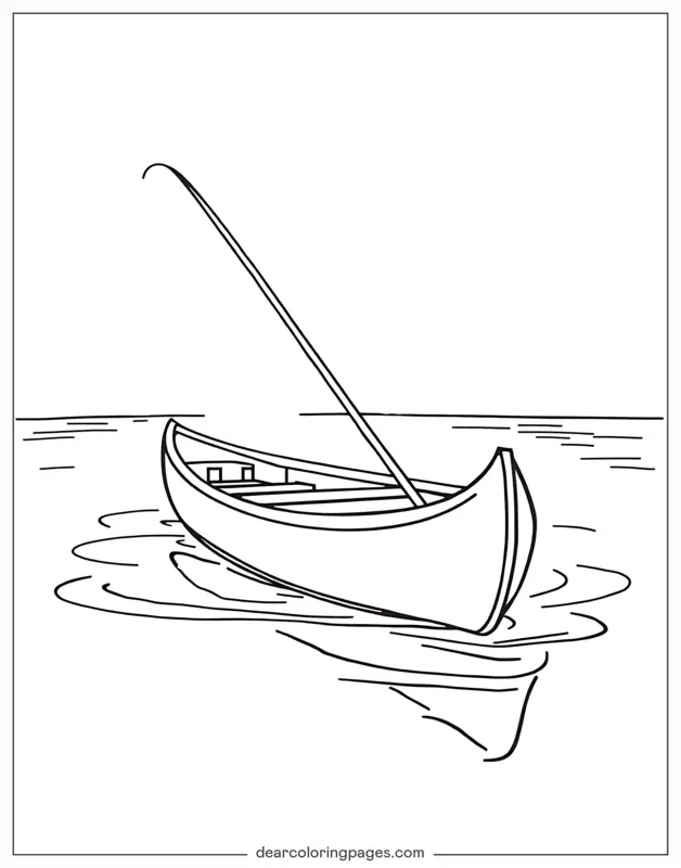 Sports and Activities Coloring Pages - Fishing Coloring Page