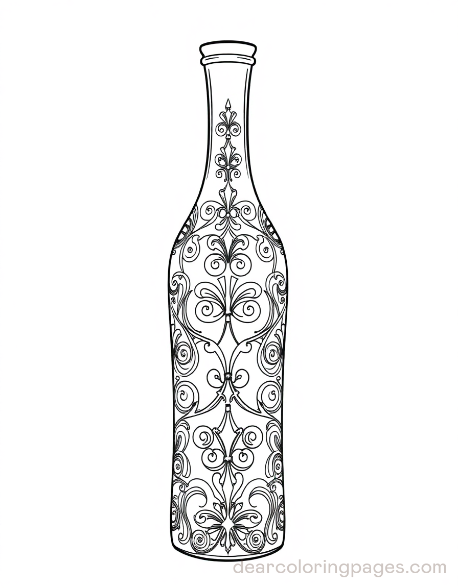 Bottle with Intricate Patterns