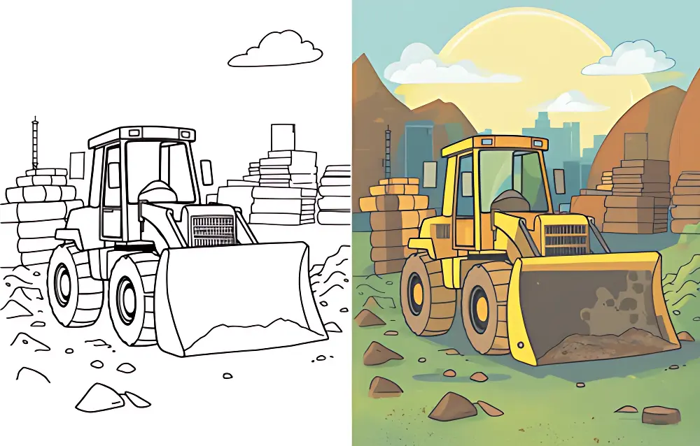 Coloriages Bulldozer