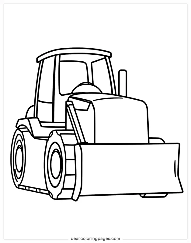 Transporte Dibujos para Colorear - Bulldózer Dibujos para Colorear