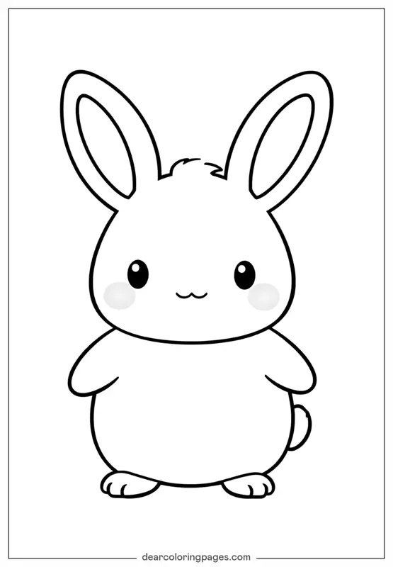 Bunny Coloring Page - Cute Bunny