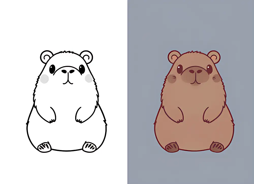 카피바라 색칠공부