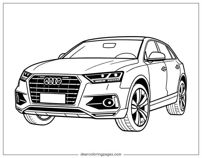 Car Coloring Page - Audi SUV