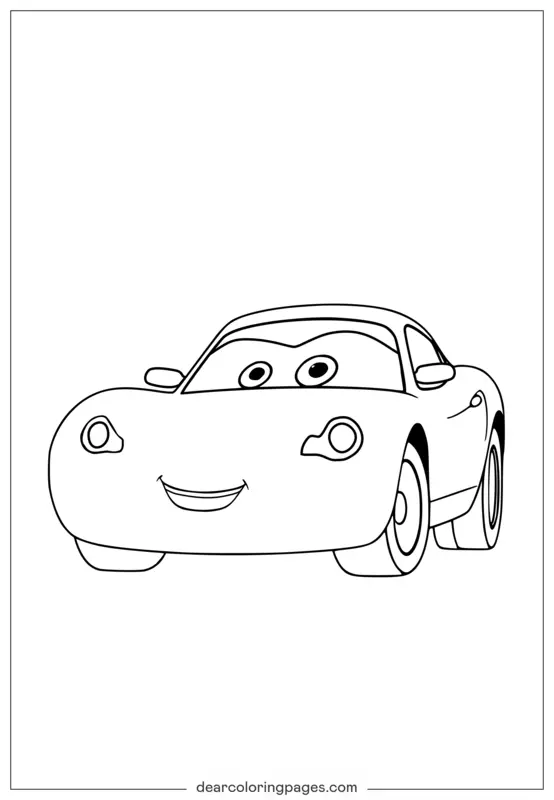 Cars Coloring Page - Cars Movie Coloring Book Sally Carrera
