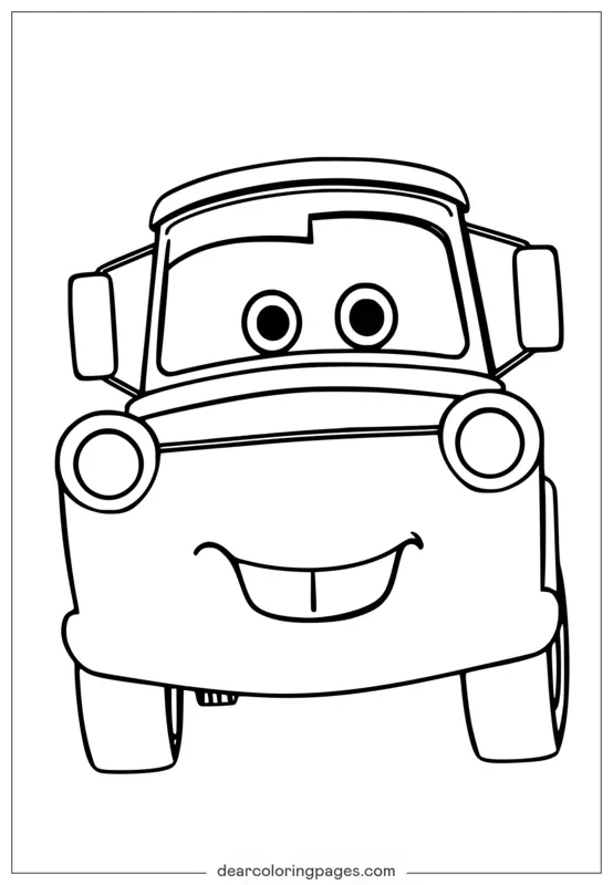 Cars Coloring Page - Disney Cars Coloring Page Mater