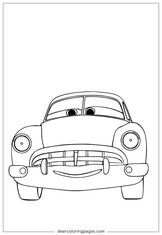 Cars Coloring Page - Cars Coloring Page Doc Hudson