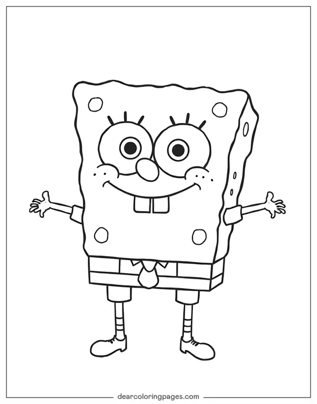 Caricatura Dibujo para Colorear - Bob Esponja