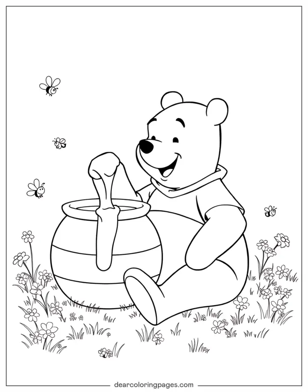 Caricatura Dibujo para Colorear - Winnie the Pooh