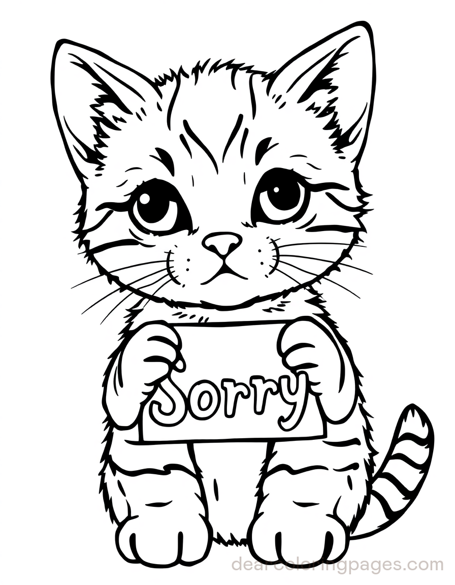 Cat Holding Sorry