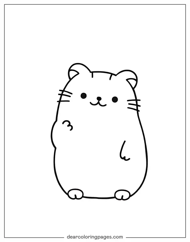 Katze Ausmalbild - Adorable Pusheen