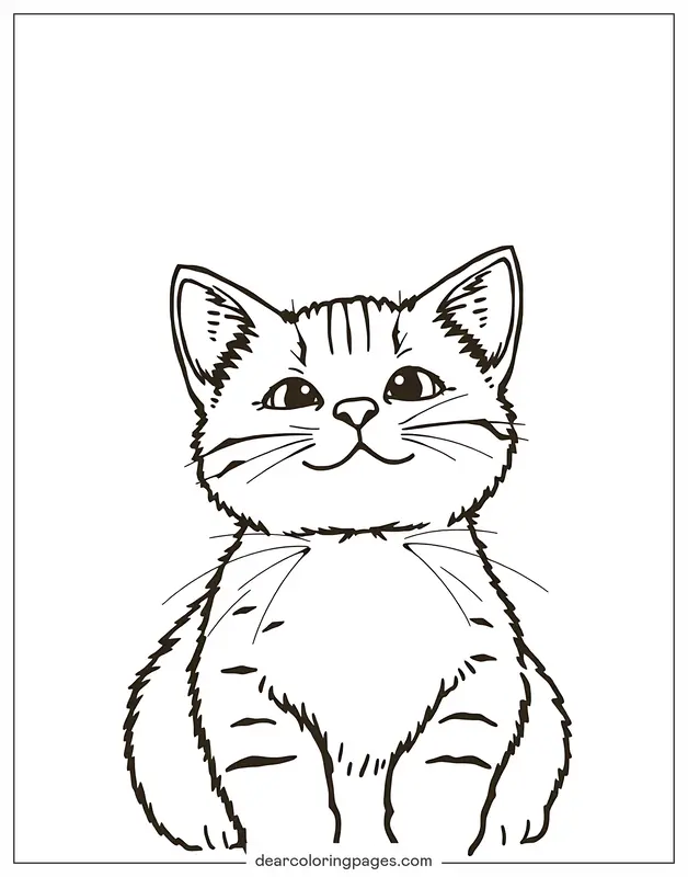 Katze Ausmalbild - Süße Katze