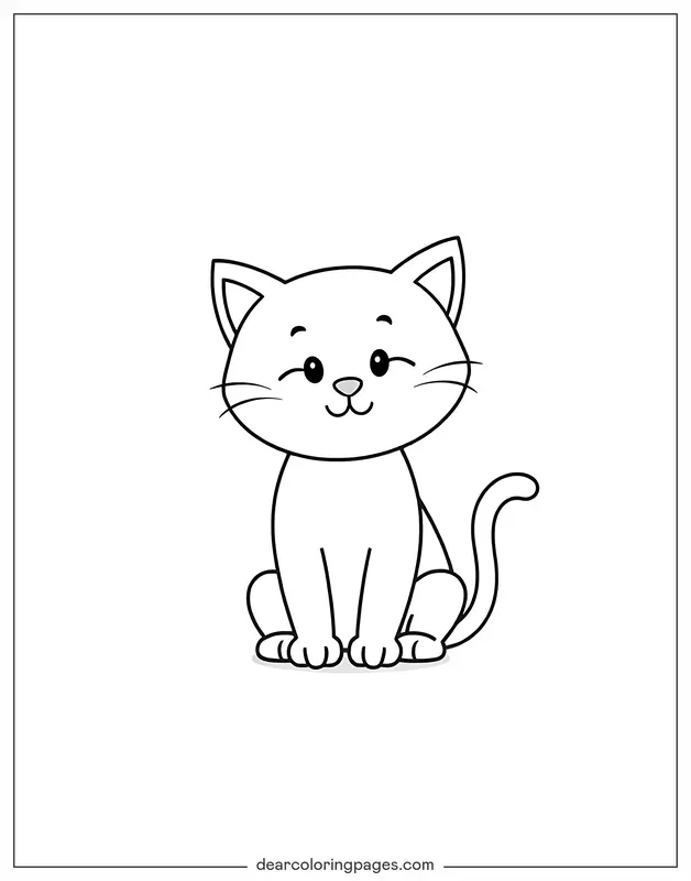 Katze Ausmalbild - Cartoon Katze