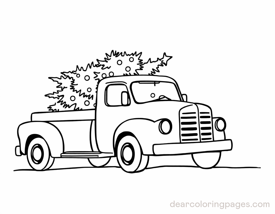 Truck Carrying Christmas Tree