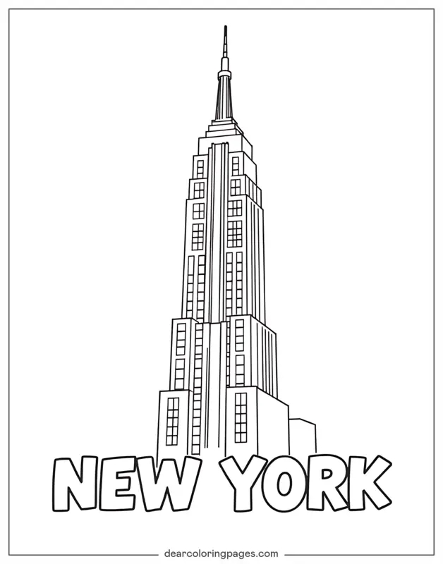 New York Ausmalbild