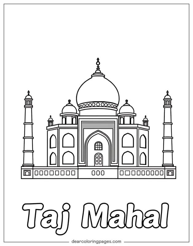 Taj Mahal Ausmalbild
