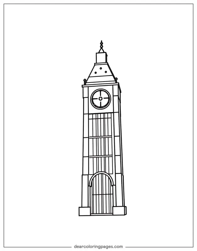 Big Ben Ausmalbild