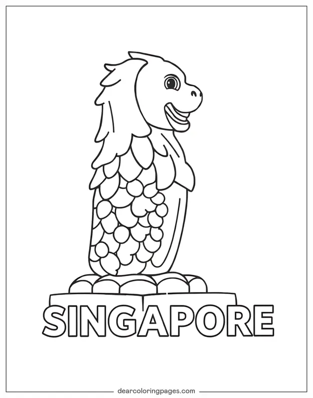 Singapur Ausmalbild